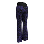 Purple Zebra Flare Leggings