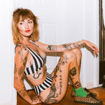 Stripes High-Waisted Bikini