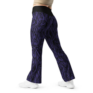 Purple Zebra Flare Leggings