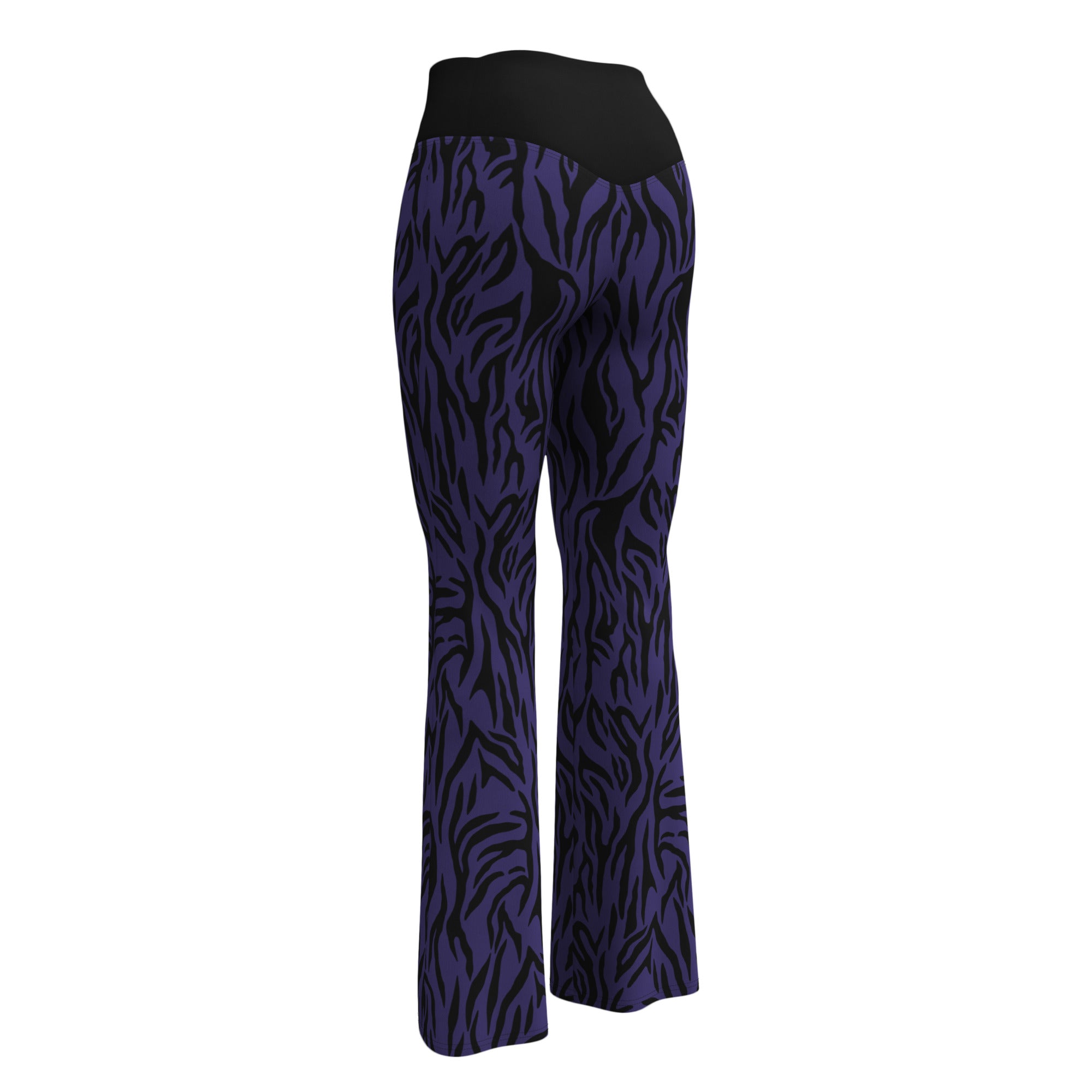 Purple Zebra Flare Leggings