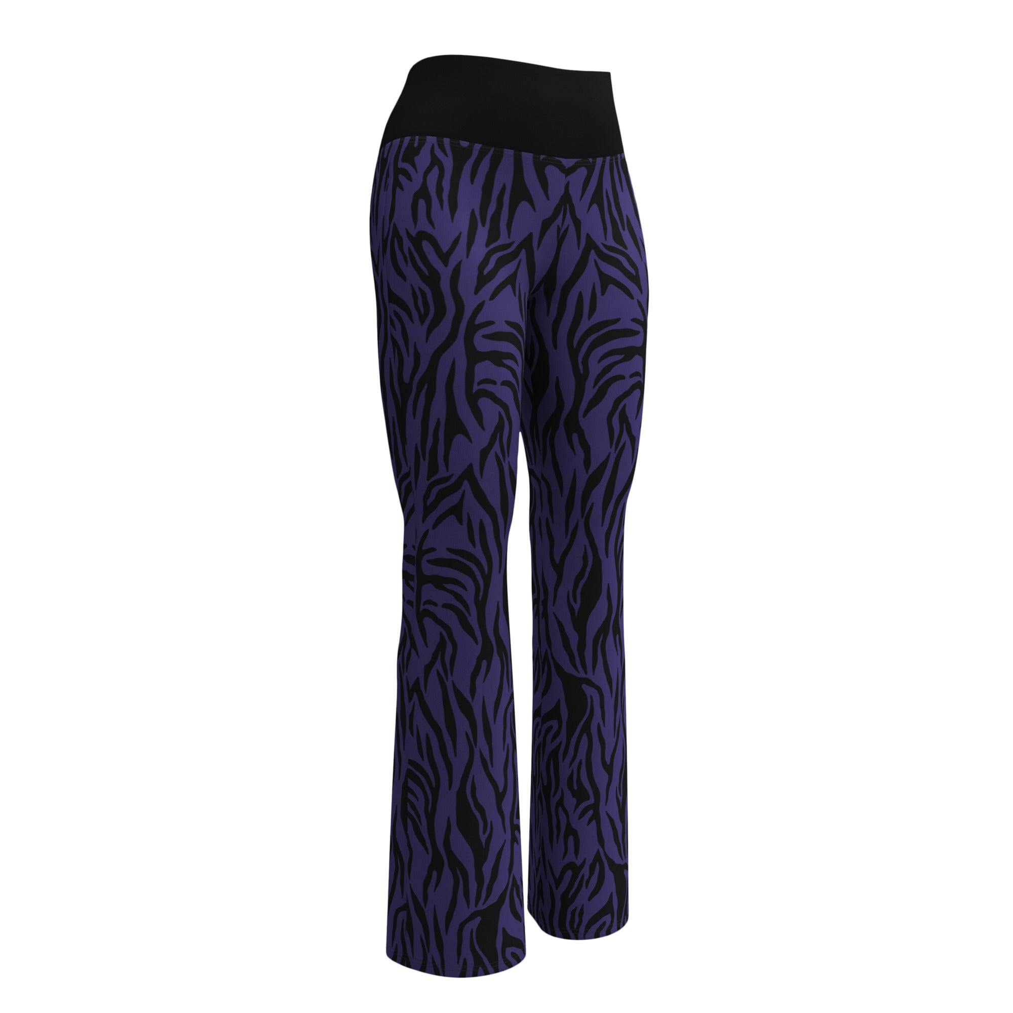 Purple Zebra Flare Leggings