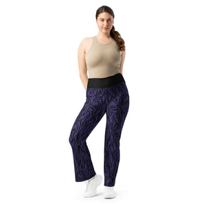 Purple Zebra Flare Leggings