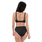 Black Zebra High-Waisted Bikini