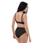 Black Zebra High-Waisted Bikini