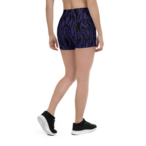 Purple Zebra Bike Shorts