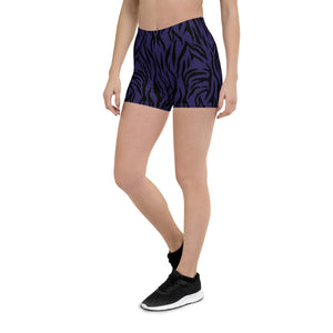 Purple Zebra Bike Shorts