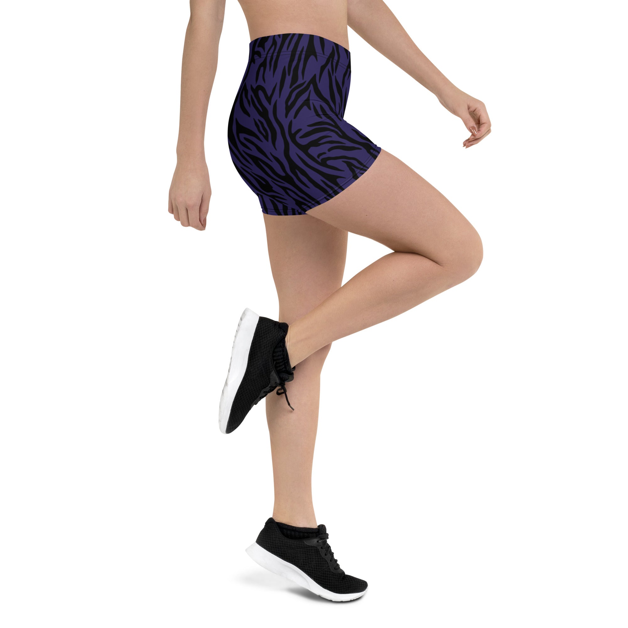 Purple Zebra Bike Shorts