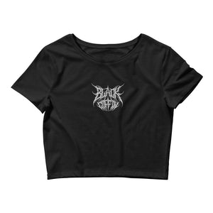 Metal Embroidered Logo Crop Top