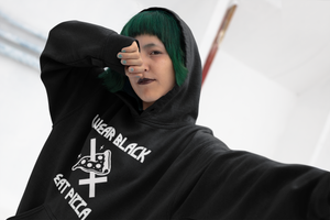 Wear Black Eat Pizza Unisex Hoodie
