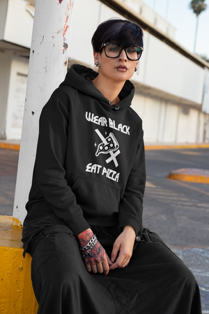 Wear Black Eat Pizza Unisex Hoodie