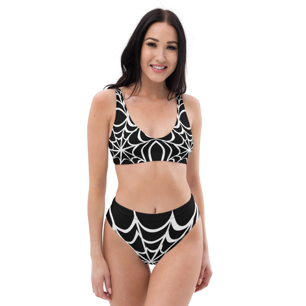 Spiderweb Eco-Friendly High-Waisted Bikini
