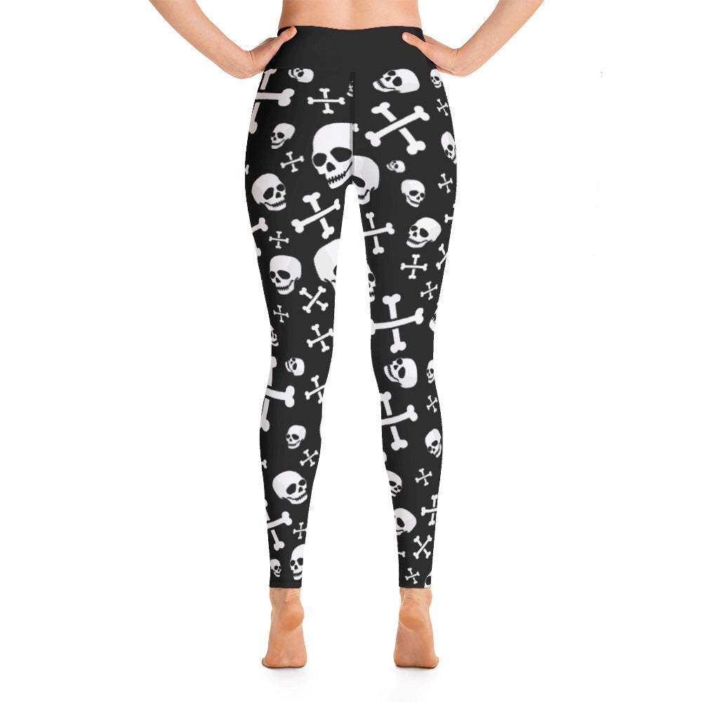 Skull & Bones Yoga Leggings – Black Coffin Club