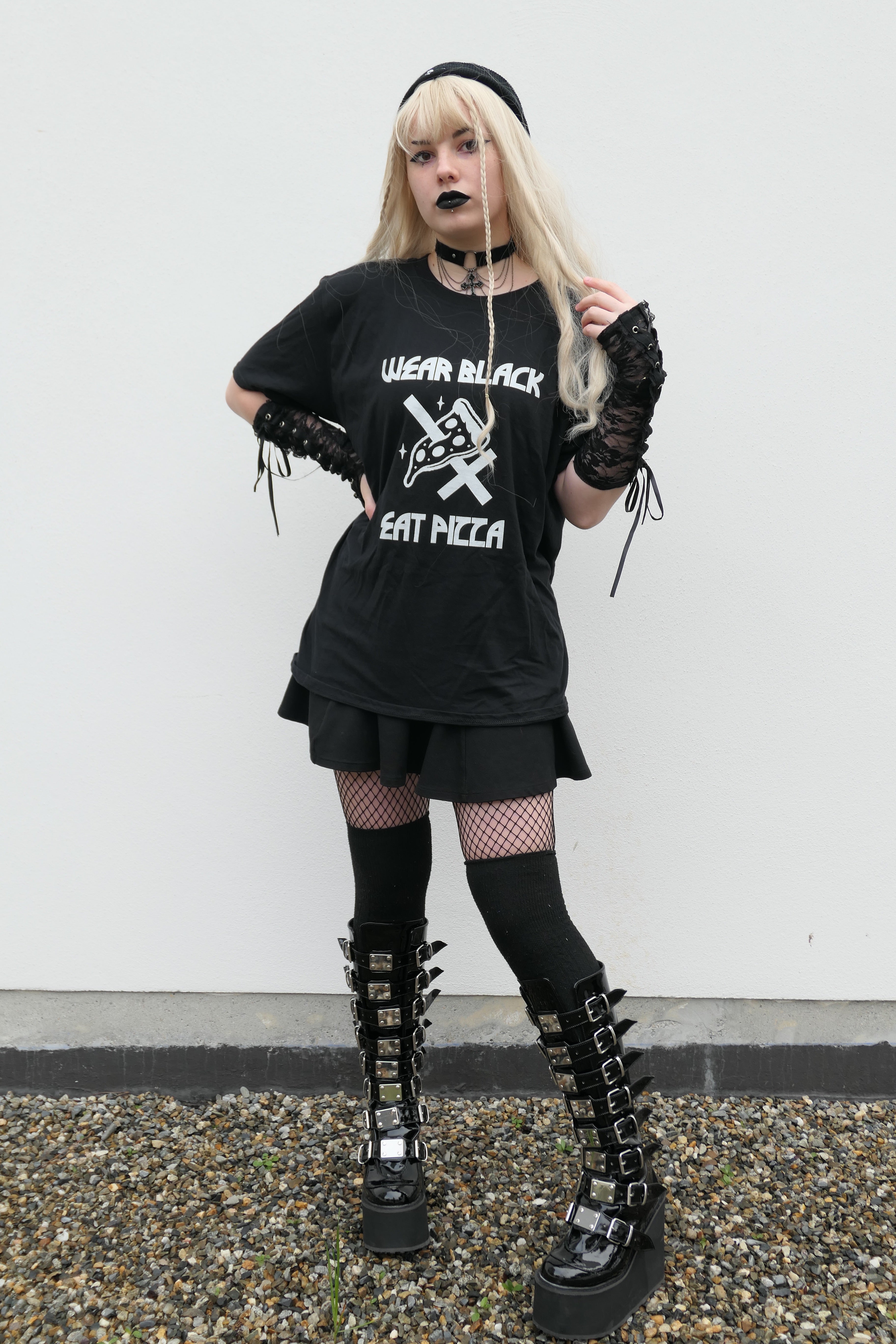 Wear Black Eat Pizza T-Shirt