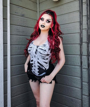 Skeleton One-Piece Swimsuit