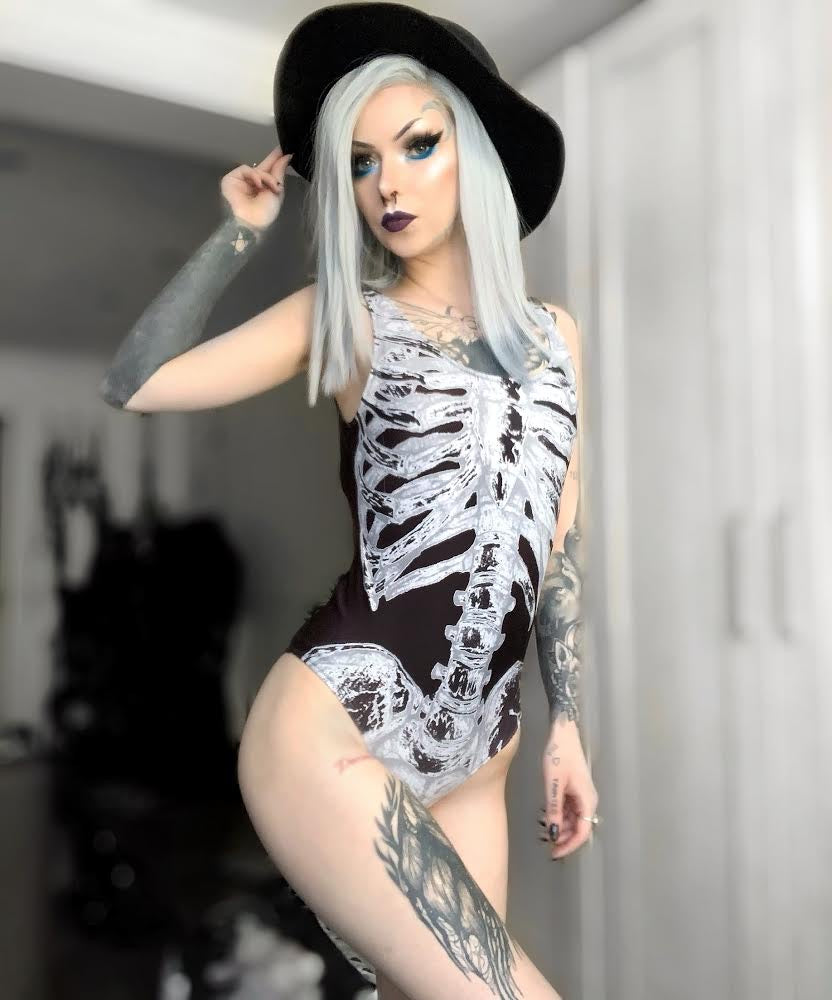 Skeleton One-Piece Swimsuit