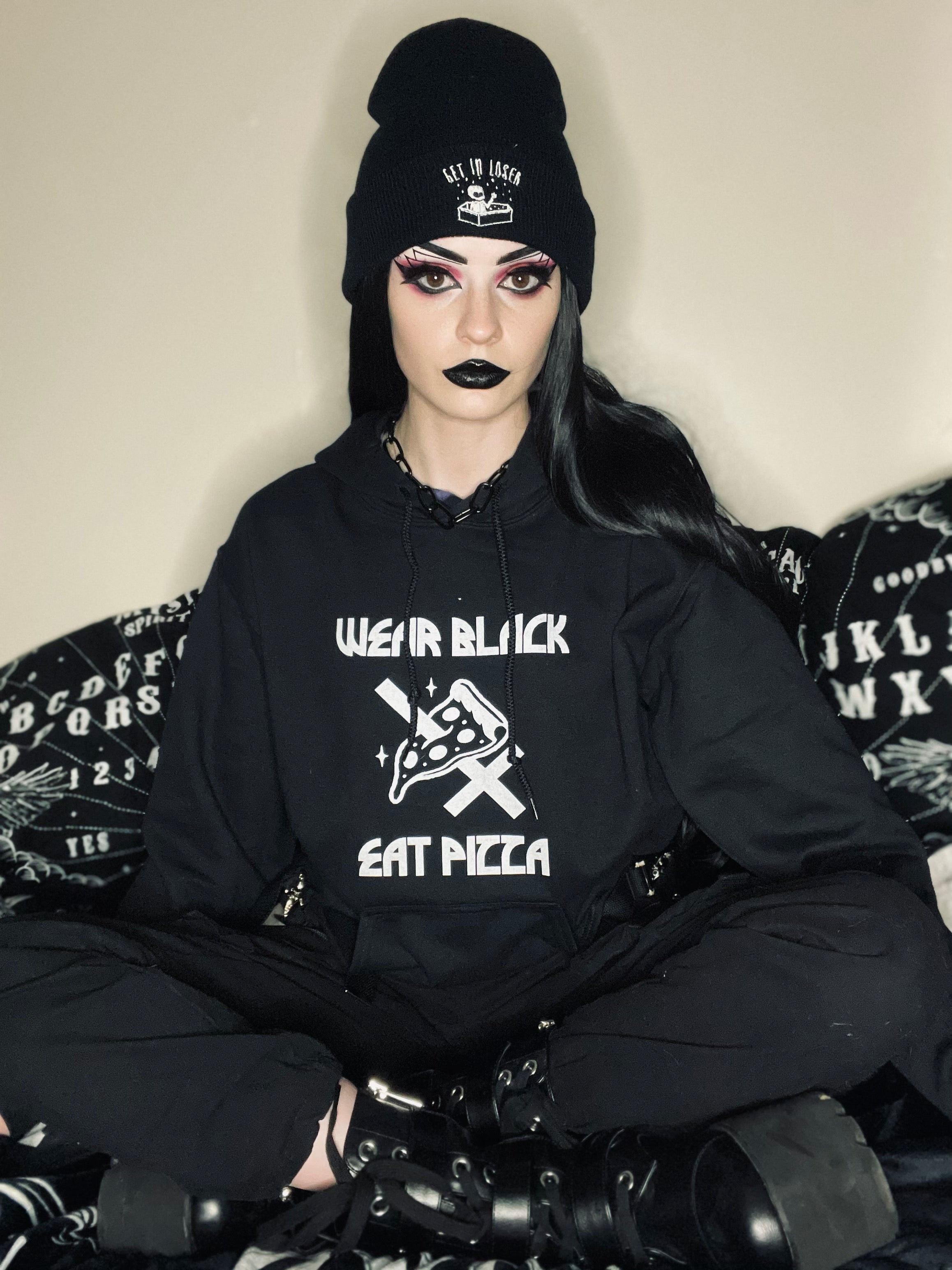Wear Black Eat Pizza Unisex Hoodie