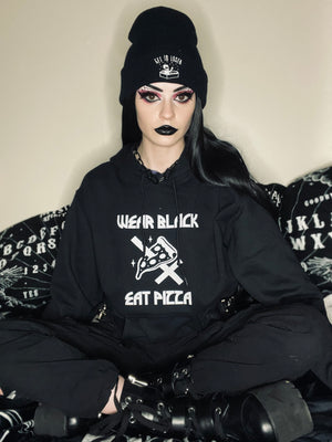 Wear Black Eat Pizza Unisex Hoodie
