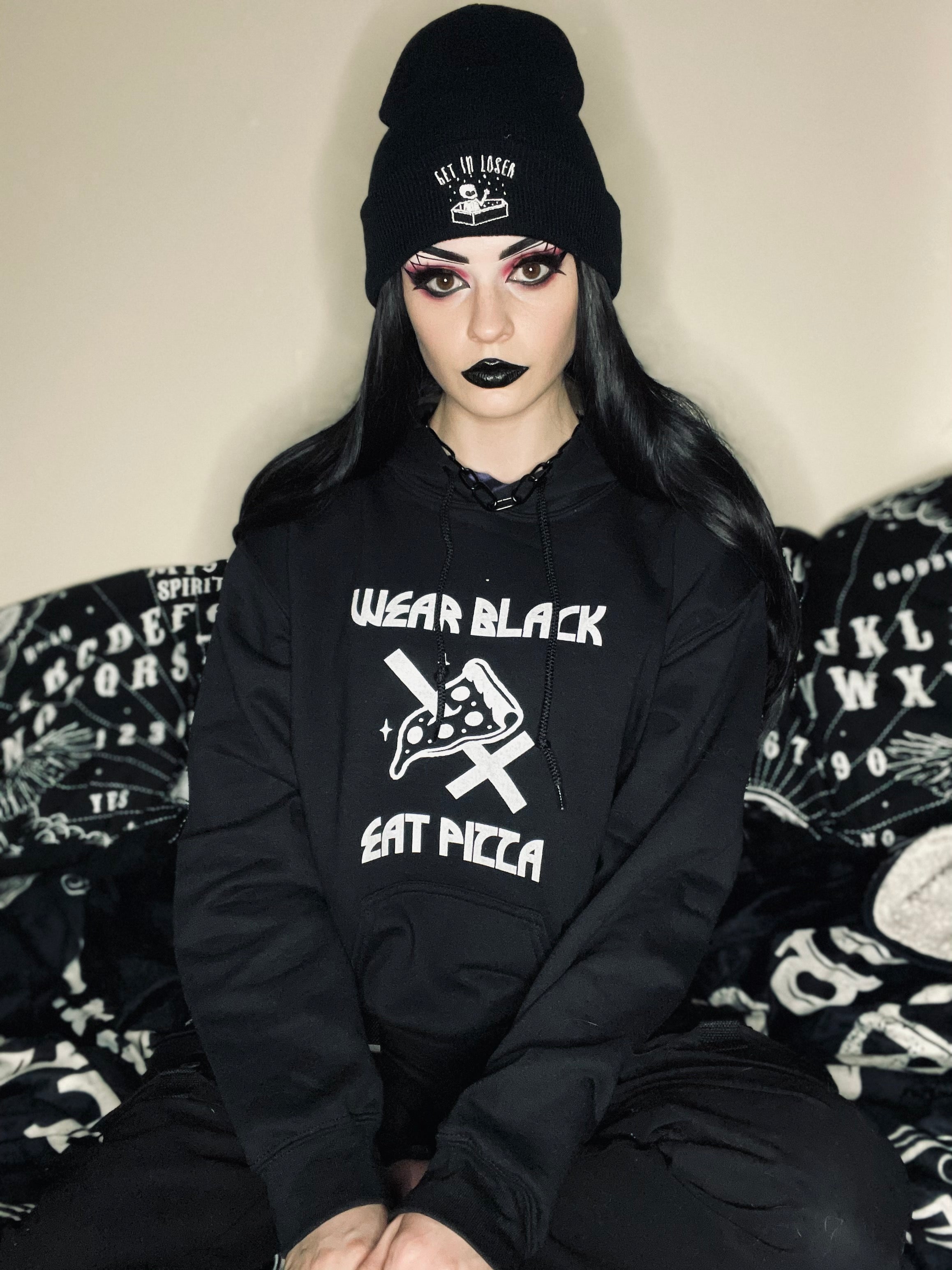Wear Black Eat Pizza Unisex Hoodie