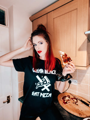 Wear Black Eat Pizza T-Shirt